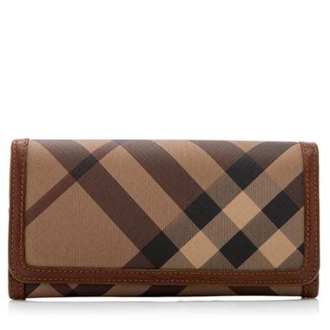 burberry kontinentalformat smoked|BURBERRY Smoked Check Continental Wallet .